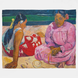 Paul Gauguin - Tahitian Women on the Beach Fleece Blanket