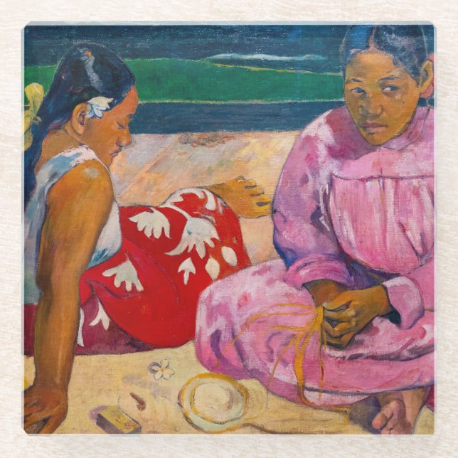 Paul Gauguin - Tahitian Women on the Beach Glass Coaster (Front)