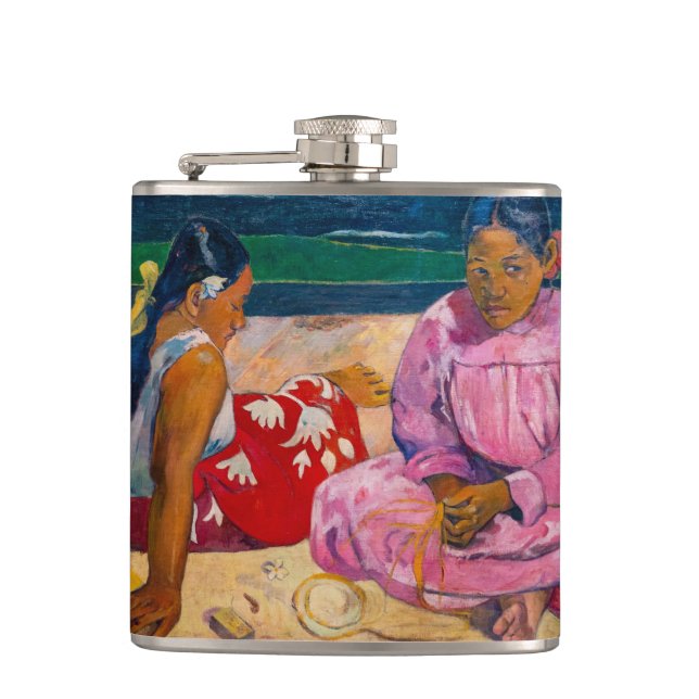 Paul Gauguin - Tahitian Women on the Beach Hip Flask (Front)