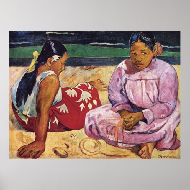 Paul Gauguin Tahitian Women on the Beach Poster (Front)