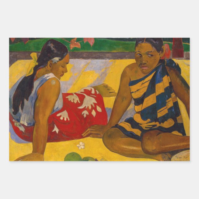 Paul Gauguin - Tahitian Women / Parau Api Wrapping Paper Sheet (Front)