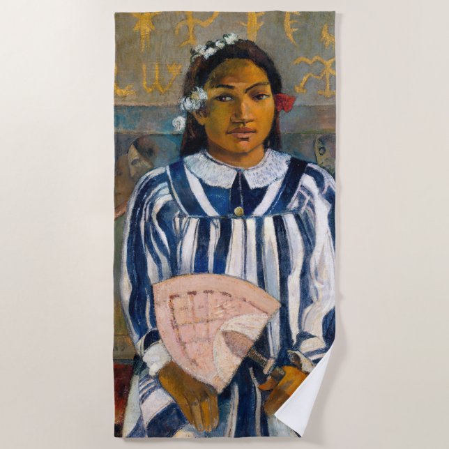 Paul Gauguin - The Ancestors of Tehamana Beach Towel (Front)