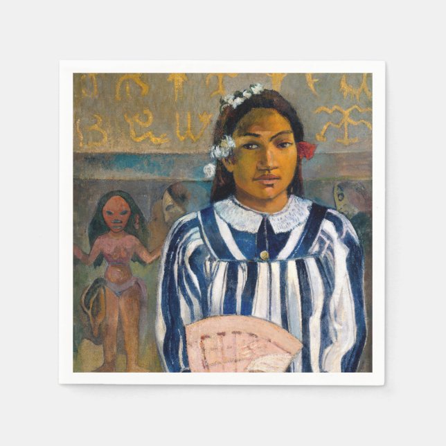 Paul Gauguin - The Ancestors of Tehamana Napkin (Front)