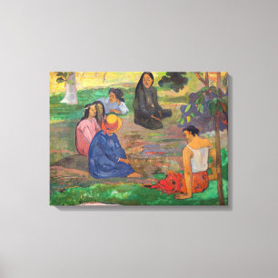Paul Gauguin - The Conversation / Les Parau Parau Canvas Print