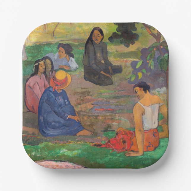 Paul Gauguin - The Conversation / Les Parau Parau Paper Plate (Front)