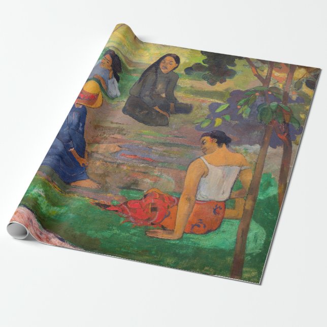 Paul Gauguin - The Conversation / Les Parau Parau Wrapping Paper (Unrolled)