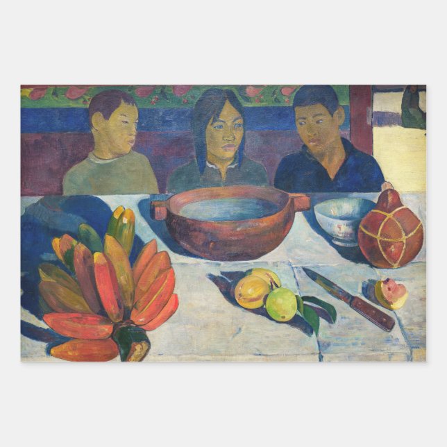Paul Gauguin - The Meal / Bananas Wrapping Paper Sheet (Front)