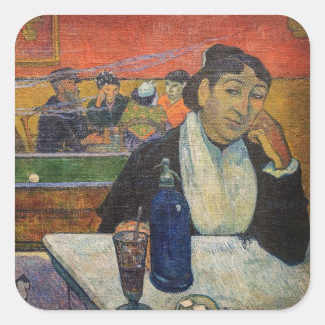 Paul Gauguin - The Night Cafe, Arles Square Sticker (Front)