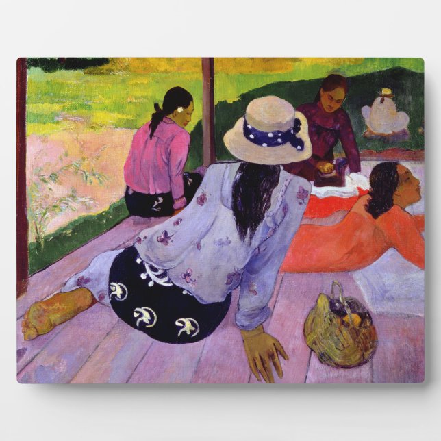 Paul Gauguin | The Siesta, 1891-2 (oil on canvas) Plaque (Front)