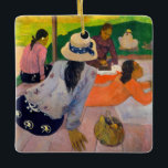 Paul Gauguin - The Siesta Ceramic Ornament<br><div class="desc">The Siesta (La Sieste) - Paul Gauguin,  Oil on canvas,  1892-1894</div>