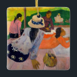 Paul Gauguin - The Siesta Ceramic Ornament<br><div class="desc">The Siesta (La Sieste) - Paul Gauguin,  Oil on canvas,  1892-1894</div>