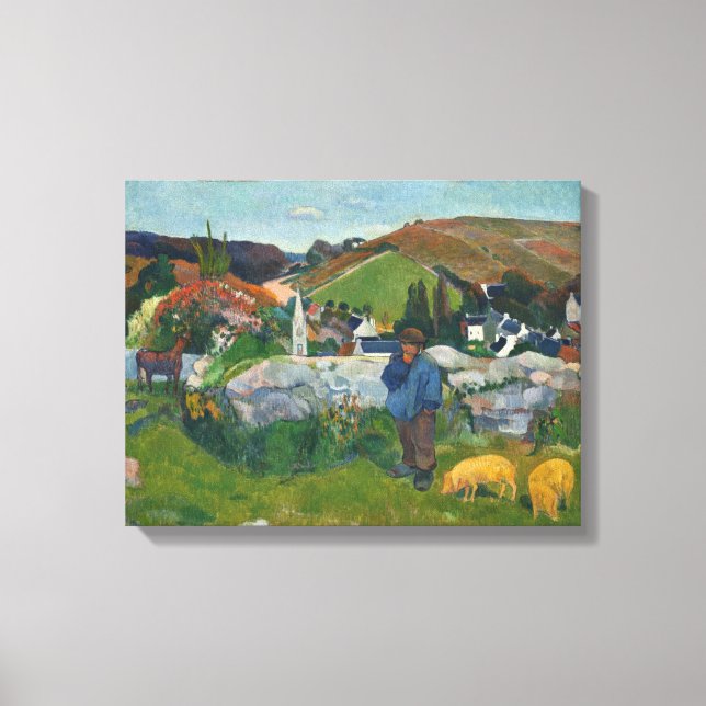 Paul Gauguin The Swineherd Canvas Print (Front)