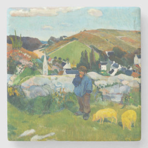 Paul Gauguin The Swineherd Classic Countryside Stone Coaster