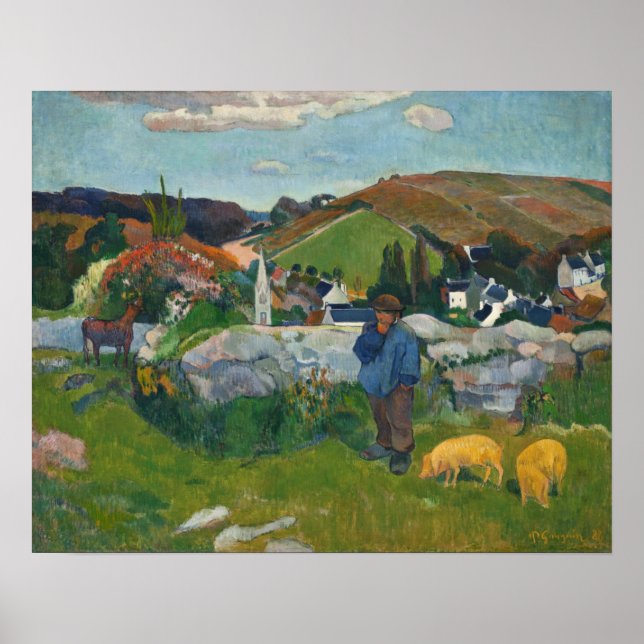 Paul Gauguin The Swineherd Poster (Front)