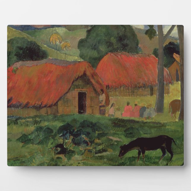 Paul Gauguin | The Three Huts, Tahiti, 1891-92 (oi Plaque (Front)