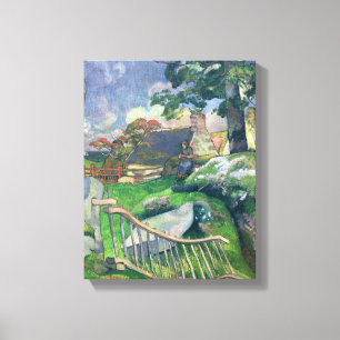 Paul Gauguin   The Wooden Gate or, The Pig Keeper, Canvas Print