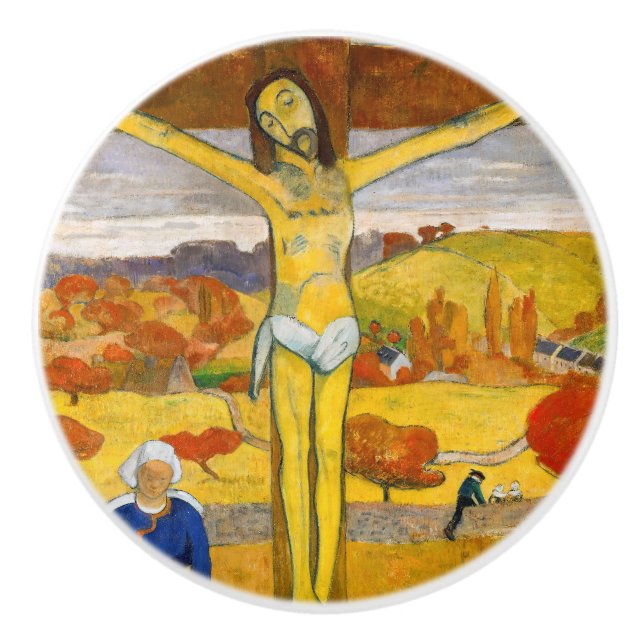 Paul Gauguin - The Yellow Christ Ceramic Knob (Front)