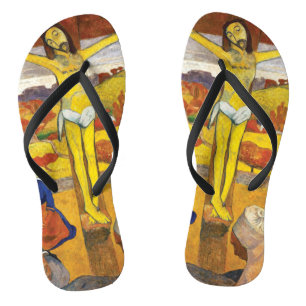Paul Gauguin The Yellow Christ Vintage Fine Art Jandals
