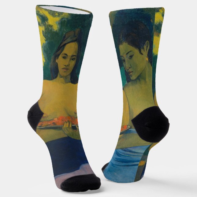 Paul Gauguin - Two Tahitian Women Socks (Angled)