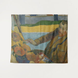 Paul Gauguin Vincent van Gogh painting sunflowers Tapestry