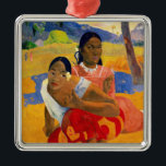 Paul Gauguin - When Will You Marry? Metal Tree Decoration<br><div class="desc">Nafea faa ipoipo / When Will You Marry? / Quand te maries-tu ? - Paul Gauguin,  1892</div>