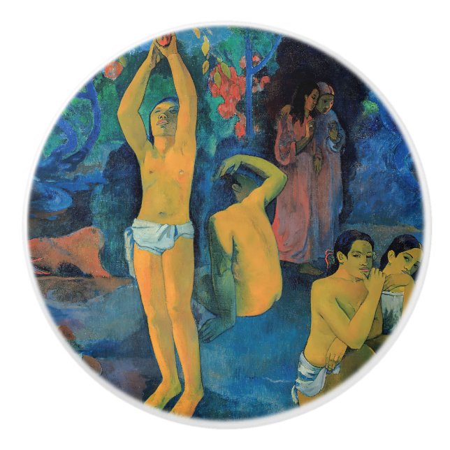 Paul Gauguin - Where Do We Come From? Ceramic Knob (Front)