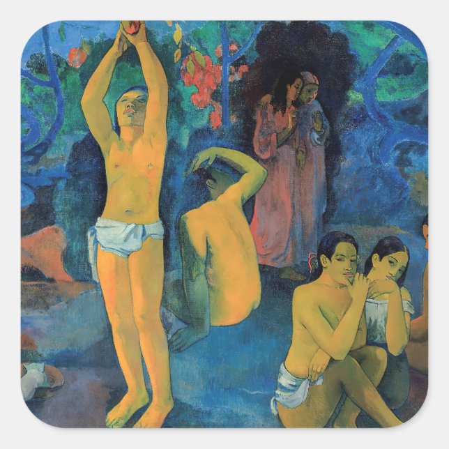 Paul Gauguin - Where Do We Come From? Square Sticker (Front)