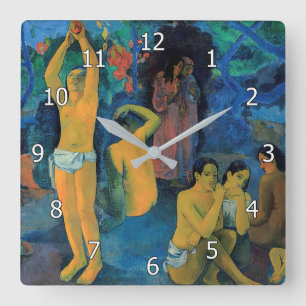 Paul Gauguin - Where Do We Come From? Square Wall Clock