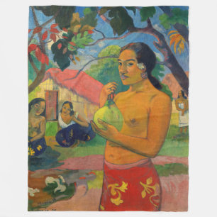 Paul Gauguin - Woman Holding a Fruit Fleece Blanket
