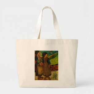 Paul Gauguin's Breton Girls (1889) Large Tote Bag