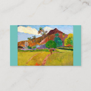 Paul Gauguin's Tahitian Landscape famous painting  Business Card
