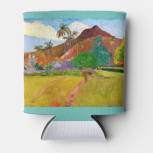 Paul Gauguin's Tahitian Landscape famous painting Can Cooler