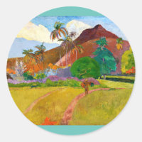 Paul Gauguin's Tahitian Landscape famous painting