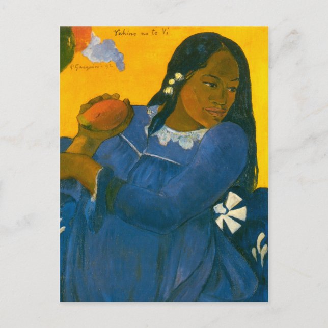Paul Gauguin's Woman with a Mango (1892) Postcard (Front)