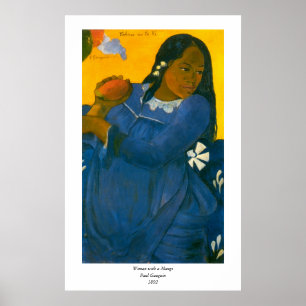 Paul Gauguin's Woman with a Mango (1892) Poster