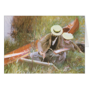 Paul Helleu Sketching with His Wife by JS Sargent