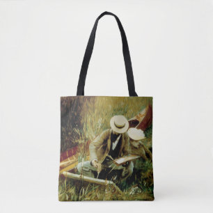 Paul Helleu Sketching with his Wife Tote Bag