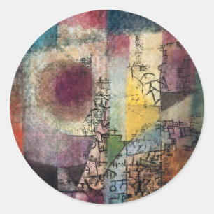 Paul Klee Abstract Art Cubism Classic Round Sticker