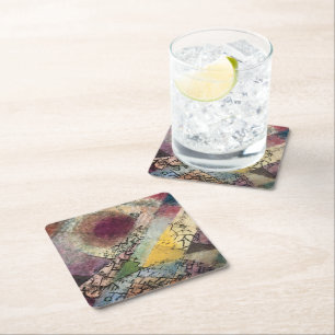 Paul Klee Abstract Art Cubism Paper Coaster