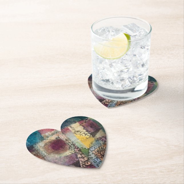 Paul Klee Abstract Art Cubism  Paper Coaster (Insitu)