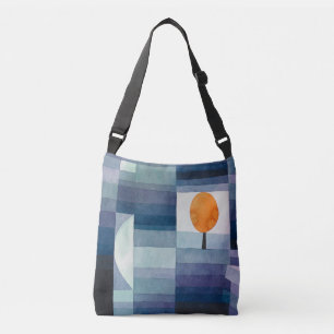 Paul Klee Abstract Tree Blue Painting Crossbody Bag