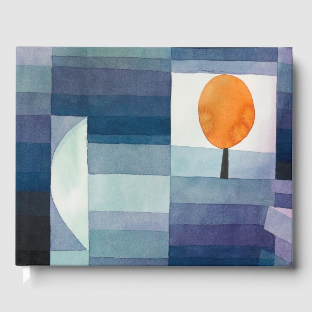 Paul Klee Abstract Tree Blue Painting Guest Book (Front)