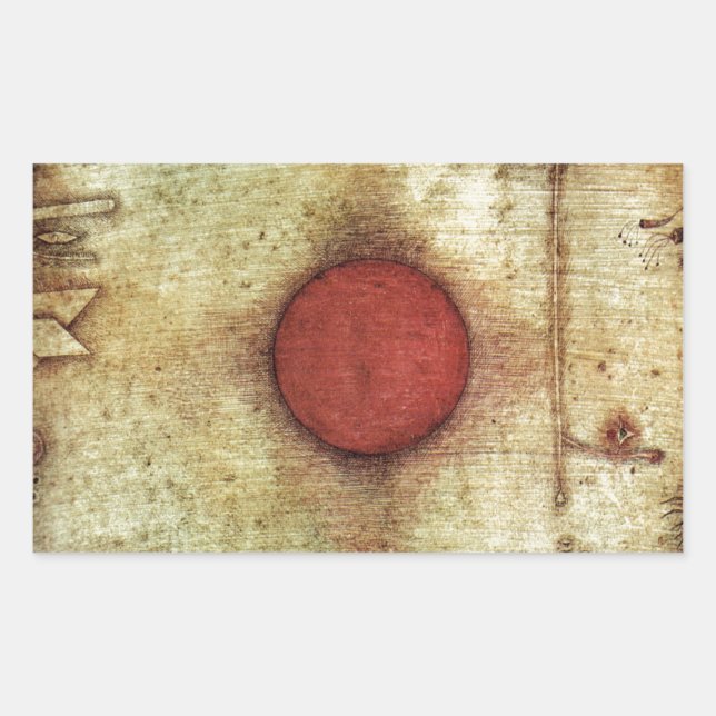 Paul Klee Ad Marginem Painting Rectangular Sticker (Front)
