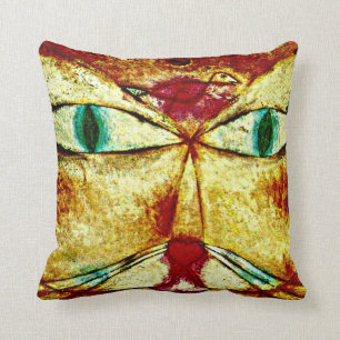 Paul Klee art: Cat and Bird Cushion