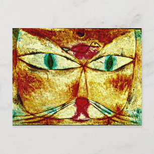 Paul Klee art: Cat and Bird Postcard