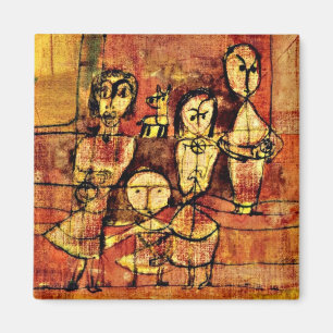 Paul Klee Art: Children and Dog Magnet