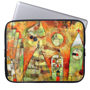 Paul Klee art: Fateful Hour, famous Klee painting Laptop Sleeve