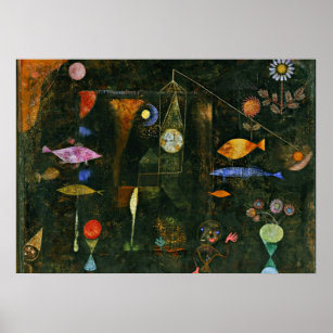 Paul Klee art: Fish Magic, famous Klee painting Poster
