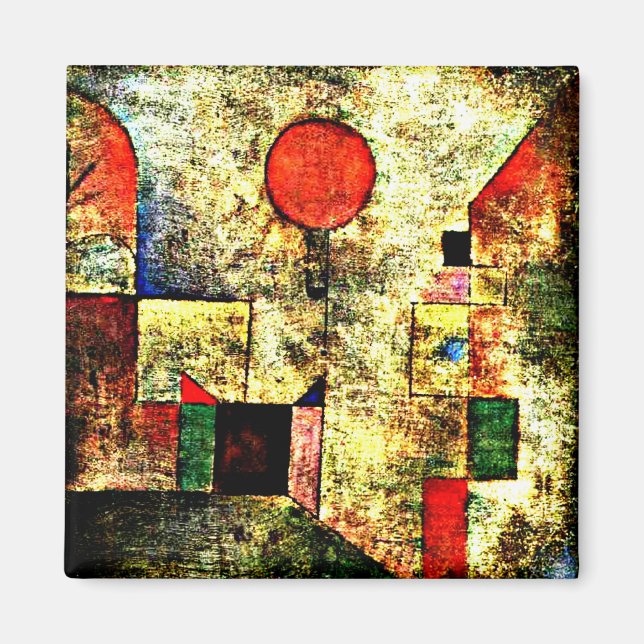 Paul Klee art: Red Balloon, Magnet (Front)