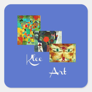 Paul Klee artwork Collage Square Sticker